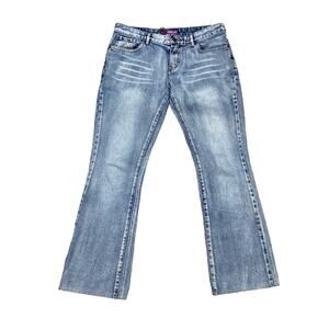 Miss60's Low Rise Boot Cut Wide Leg Flare Jeans Women's 30x29 y2k